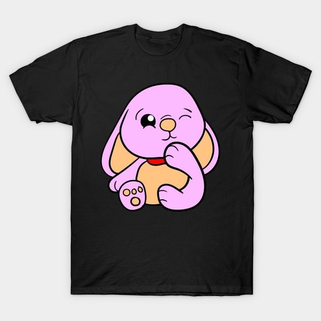 Pink Easter Bunny Baby T-Shirt by Dominic Becker